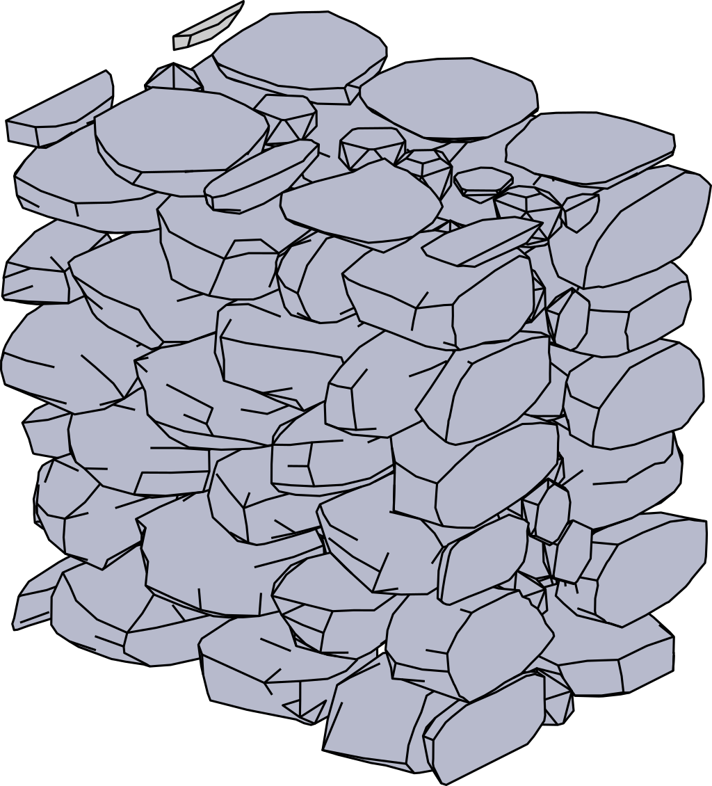 A virtual microstructure generator for 3D stone masonry walls